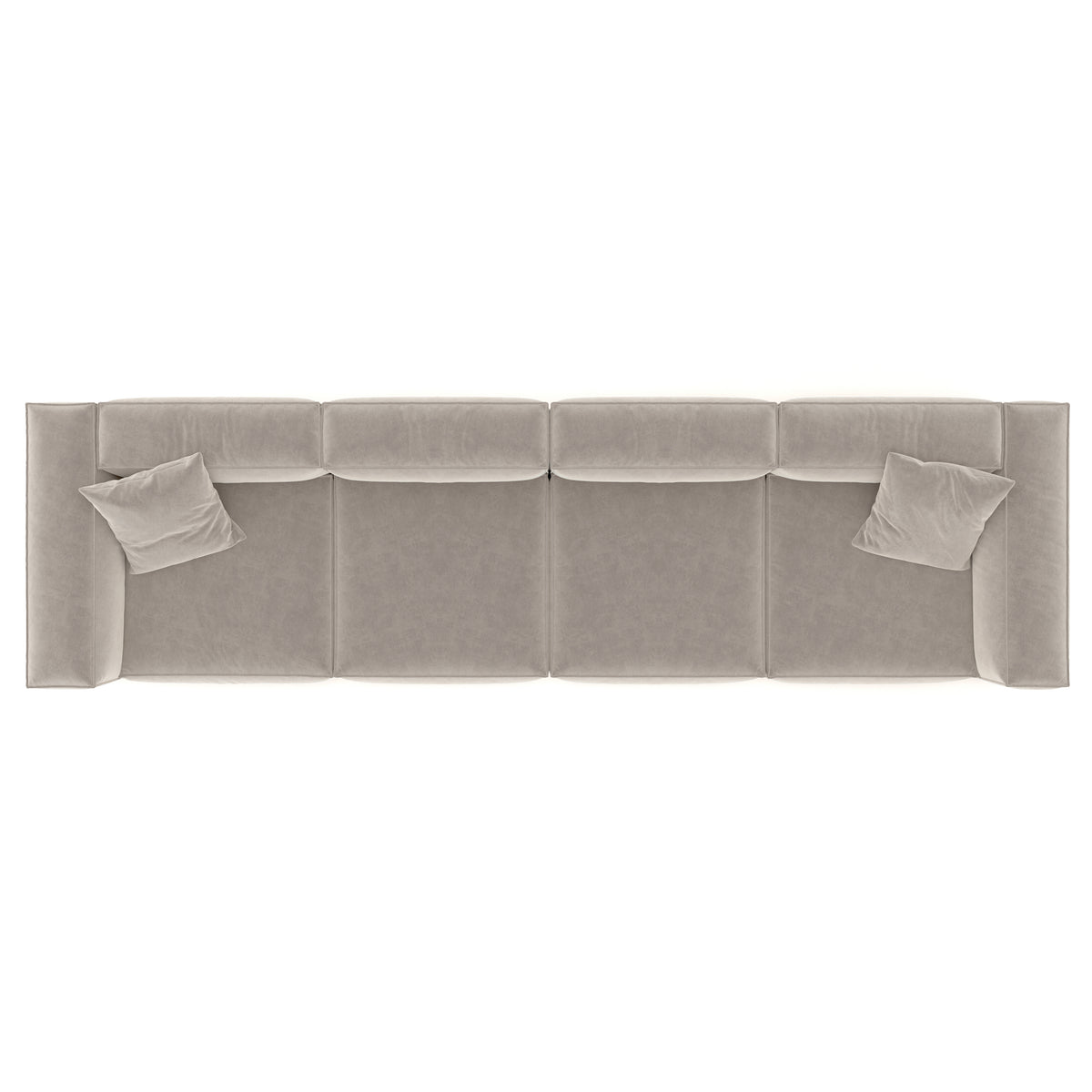 Eleanor Modular Velvet Sofa | Alabaster