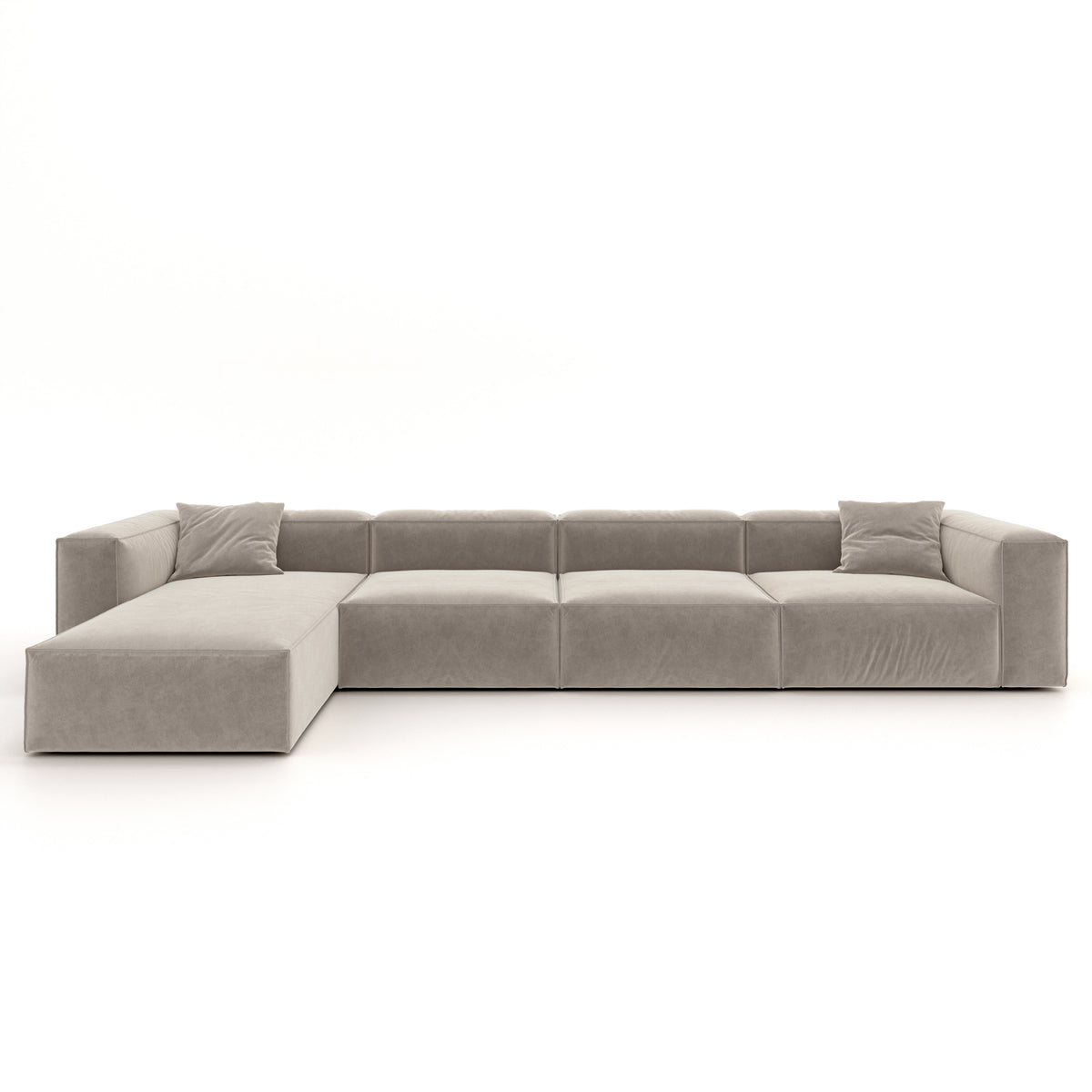 Eleanor Modular Velvet Sofa | Alabaster