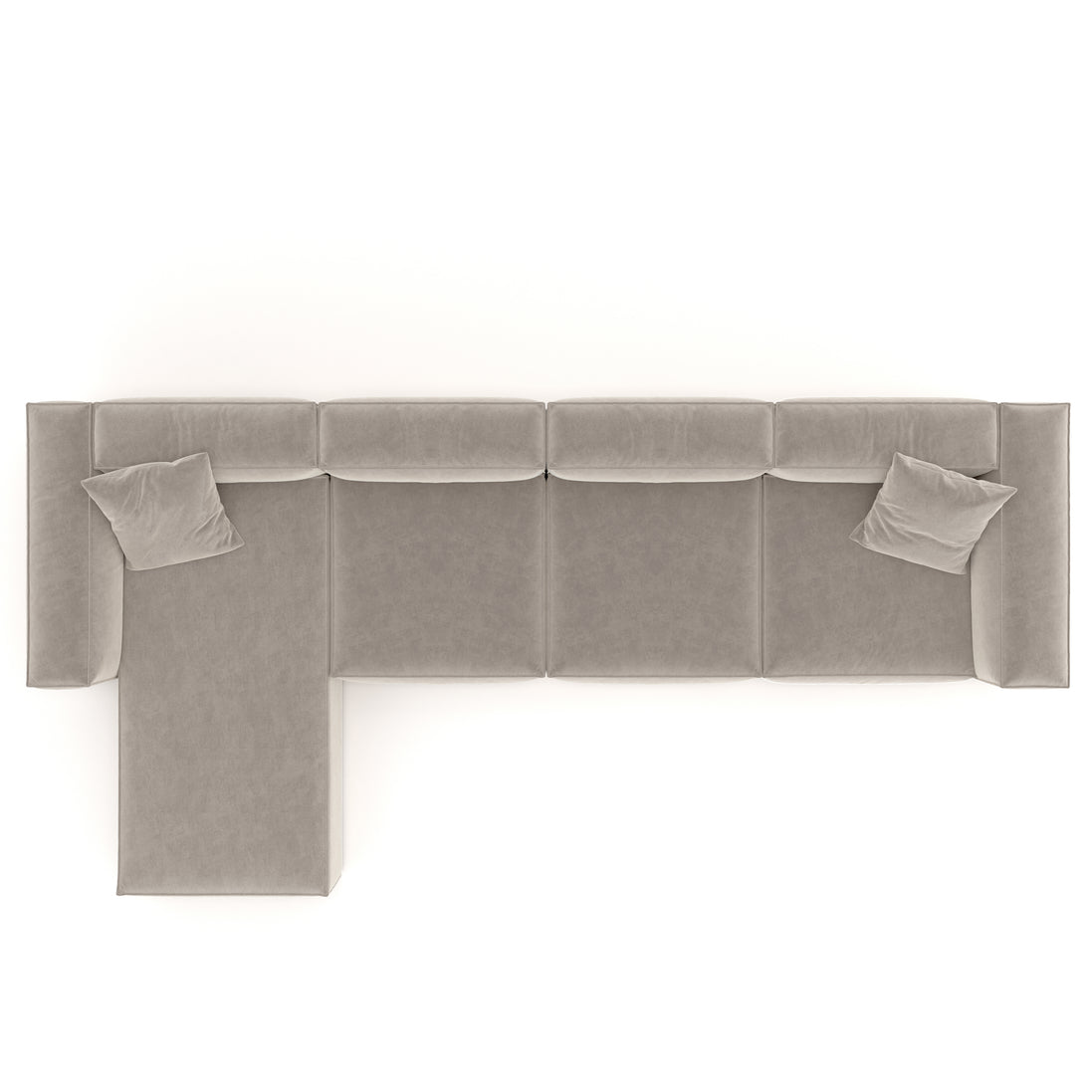 Eleanor Modular Velvet Sofa | Alabaster