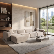 Eleanor Modular Velvet Sofa | Alabaster