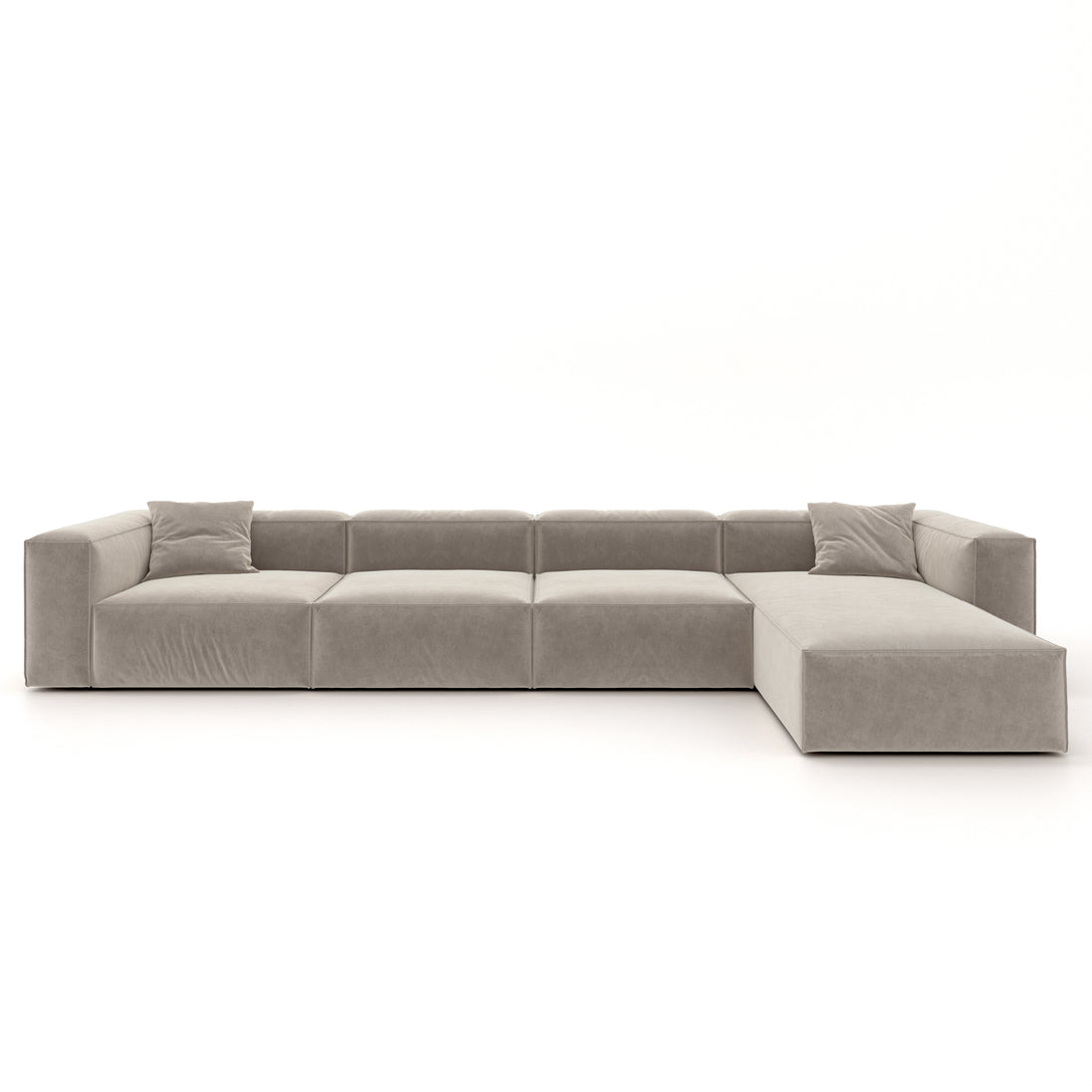 Eleanor Modular Velvet Sofa | Alabaster