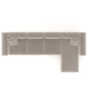 Eleanor Modular Velvet Sofa | Alabaster