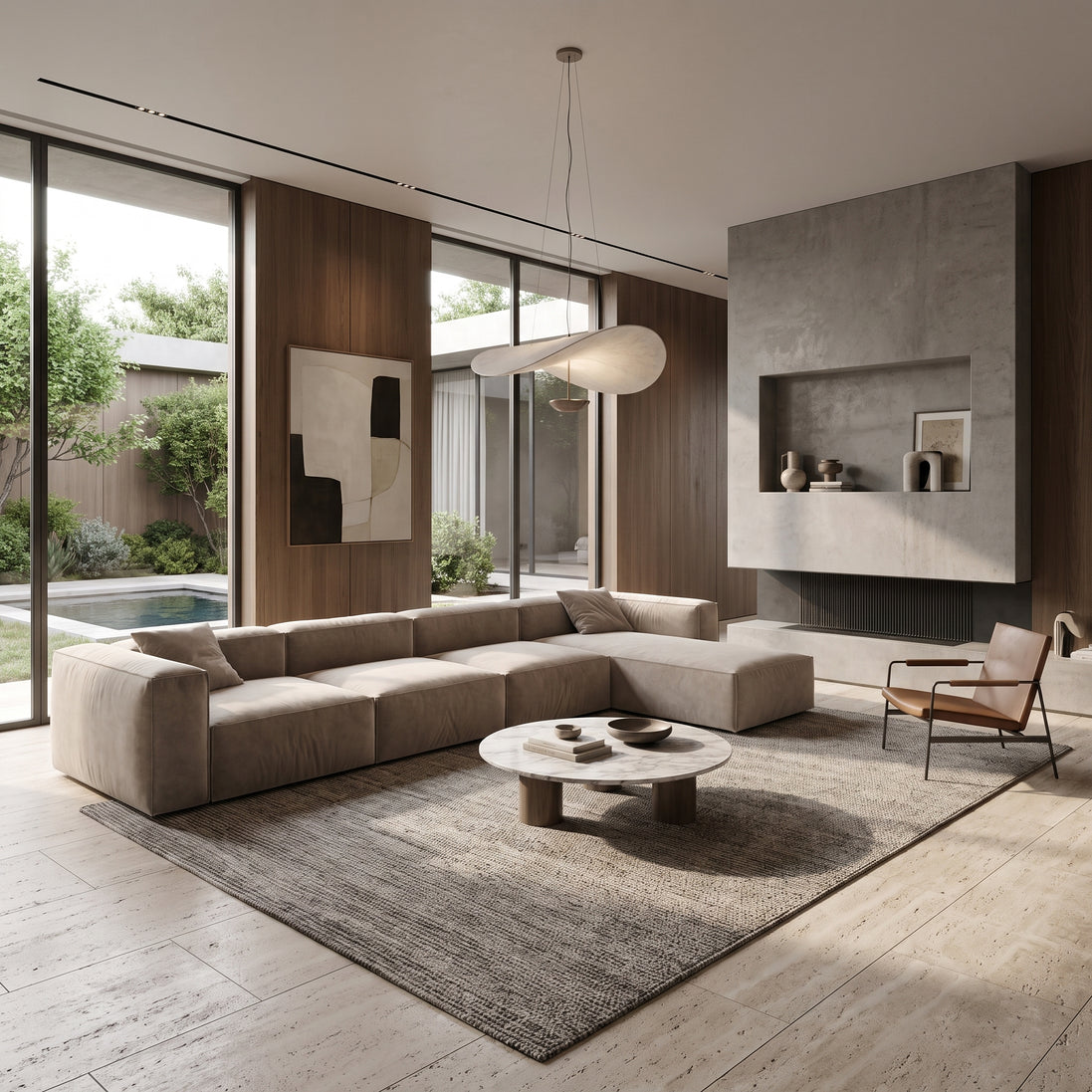 Eleanor Modular Velvet Sofa | Alabaster