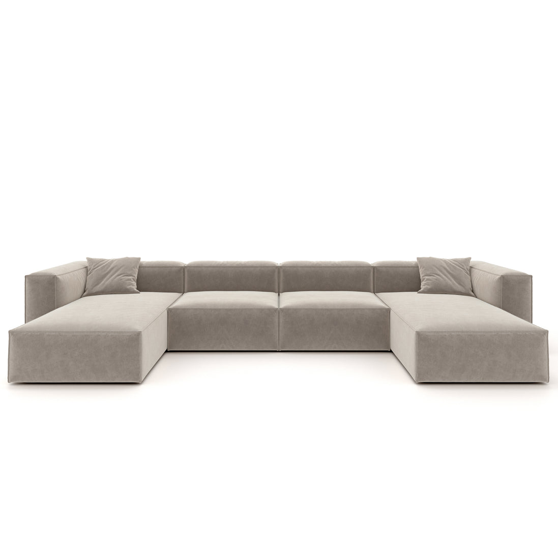 Eleanor Modular Velvet Sofa | Alabaster