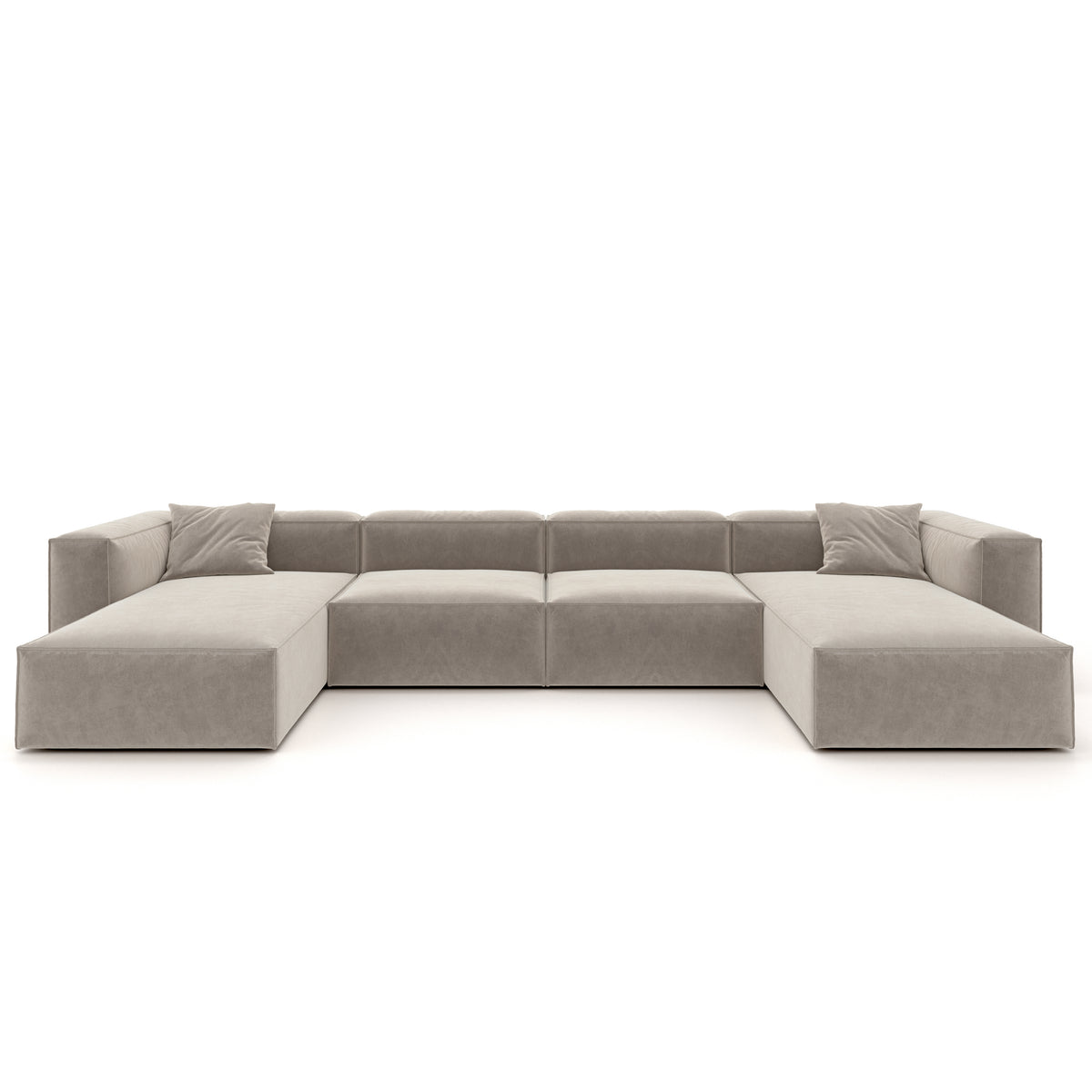 Eleanor Modular Velvet Sofa | Alabaster
