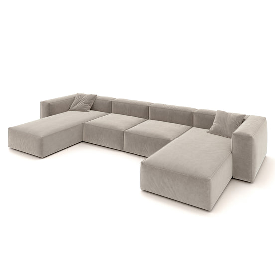 Eleanor Modular Velvet Sofa | Alabaster