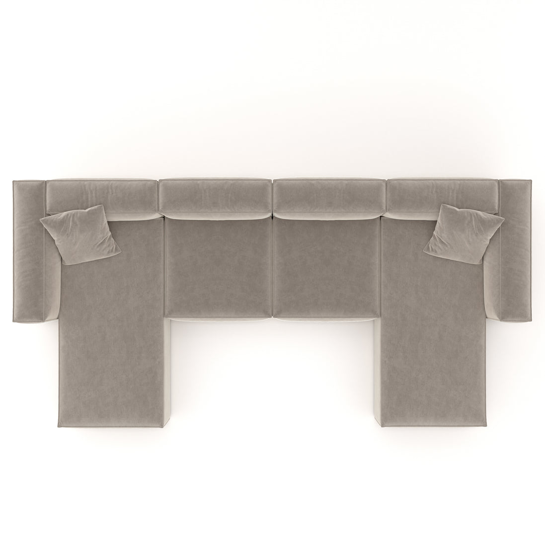 Eleanor Modular Velvet Sofa | Alabaster