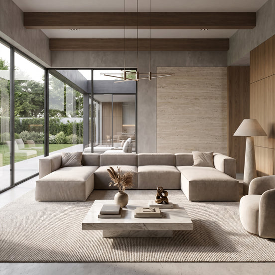 Eleanor Modular Velvet Sofa | Alabaster