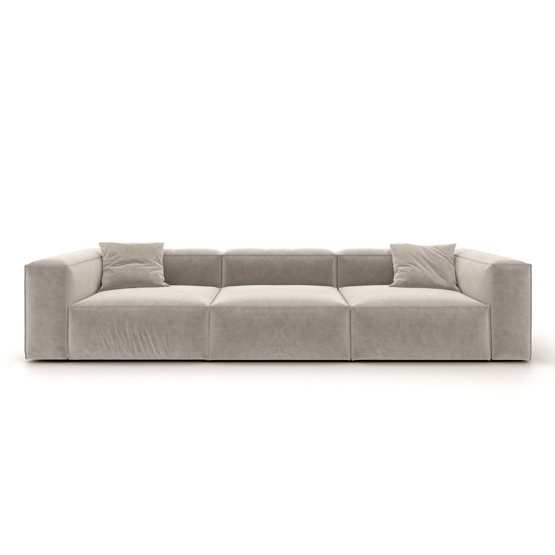 Eleanor Modular Velvet Sofa | Alabaster