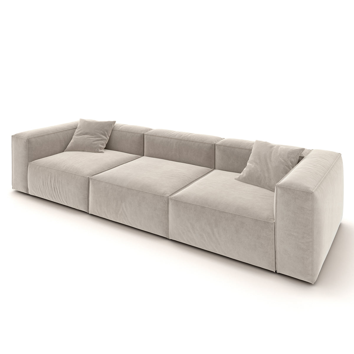 Eleanor Modular Velvet Sofa | Alabaster
