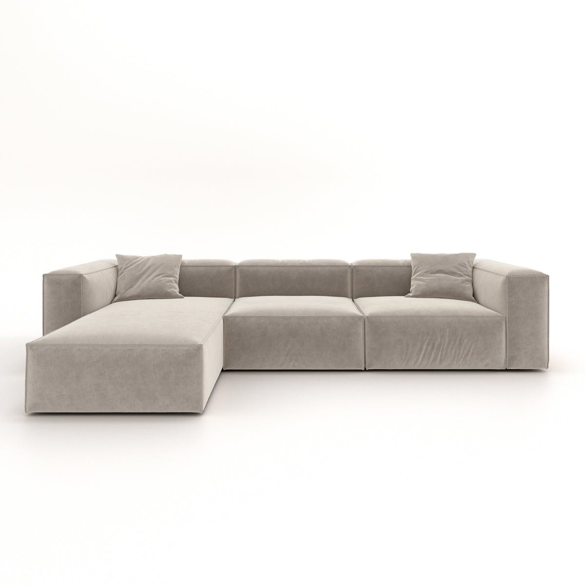 Eleanor Modular Velvet Sofa | Alabaster