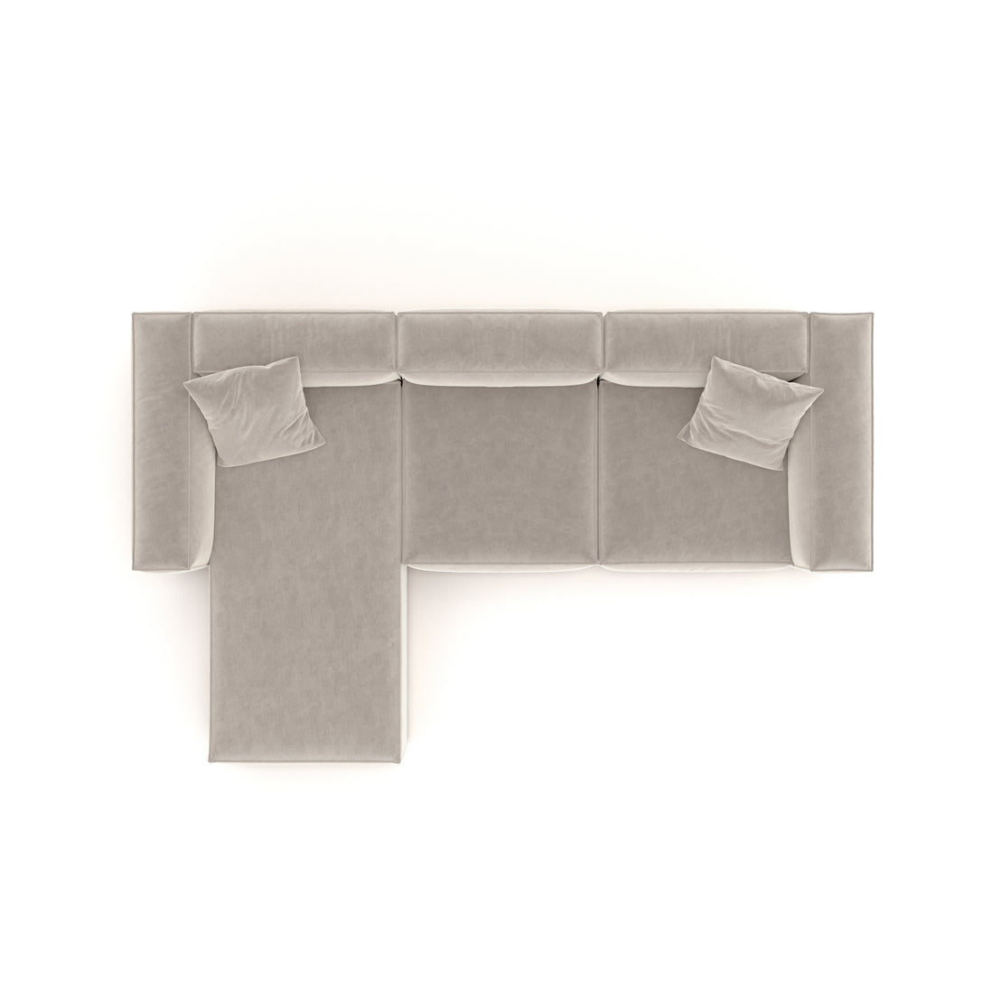Eleanor Modular Velvet Sofa | Alabaster