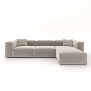 Eleanor Modular Velvet Sofa | Alabaster
