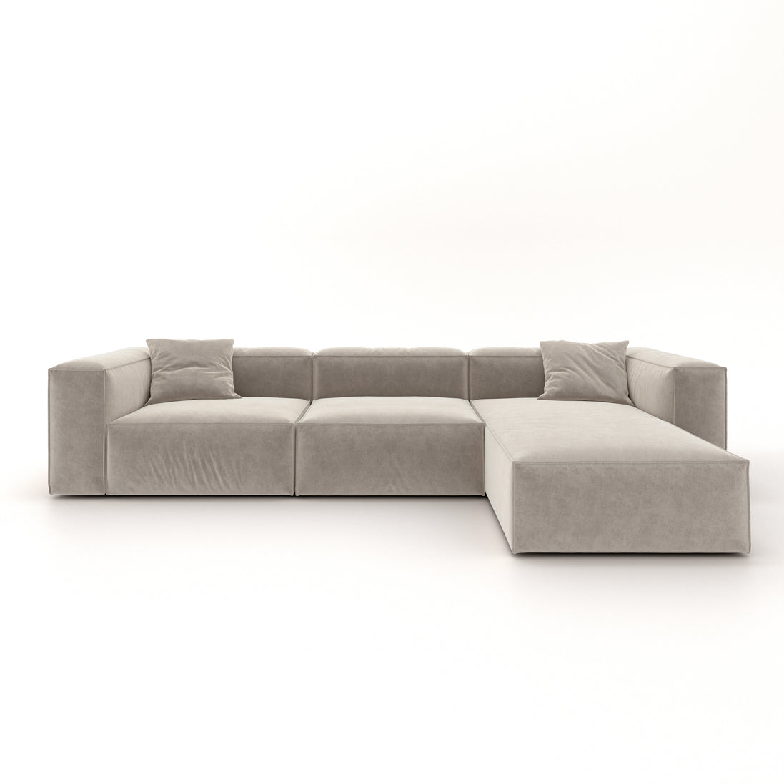 Eleanor Modular Velvet Sofa | Alabaster