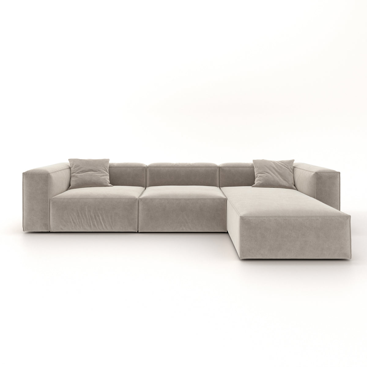Eleanor Modular Velvet Sofa | Alabaster