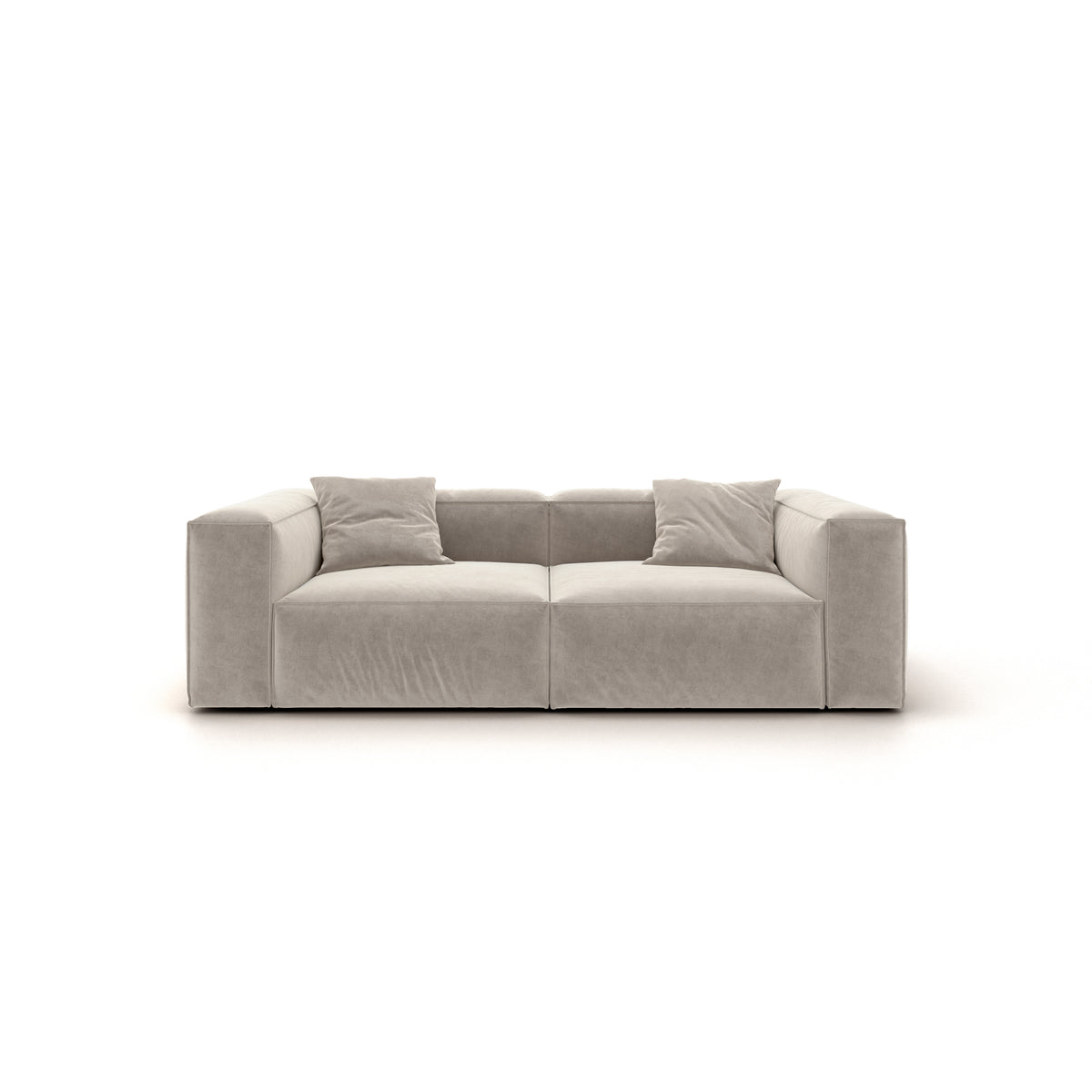 Eleanor Modular Velvet Sofa | Alabaster