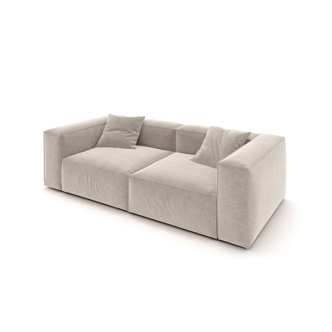 Eleanor Modular Velvet Sofa | Alabaster
