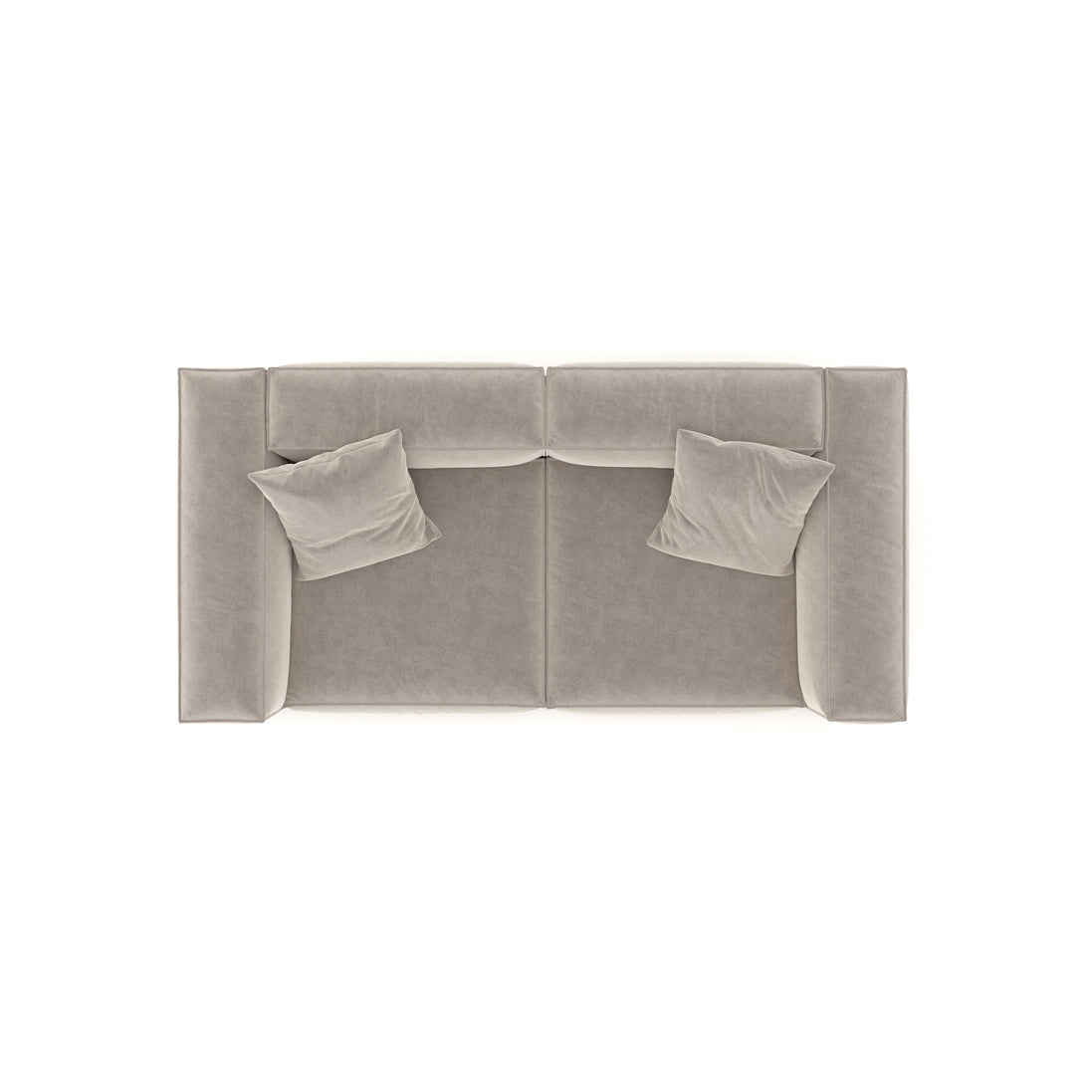 Eleanor Modular Velvet Sofa | Alabaster