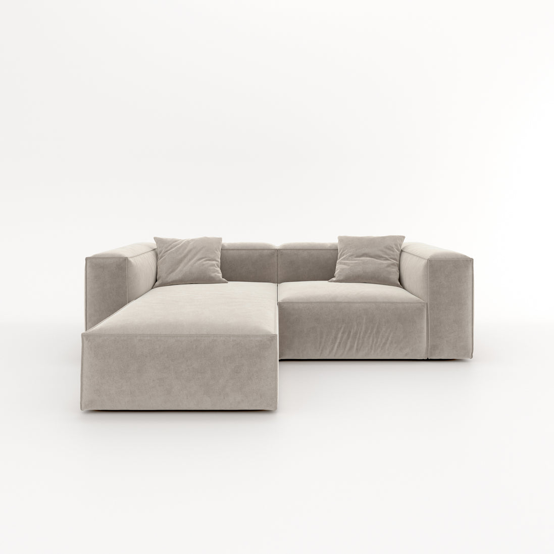 Eleanor Modular Velvet Sofa | Alabaster