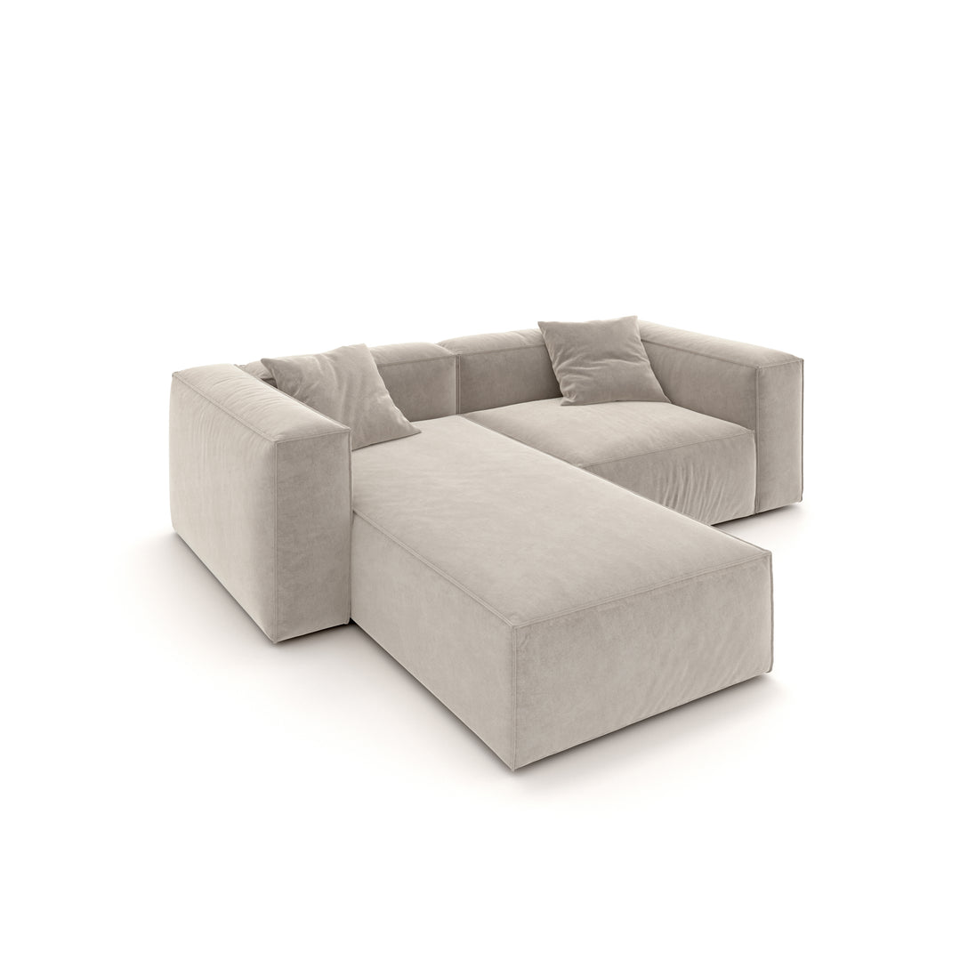 Eleanor Modular Velvet Sofa | Alabaster