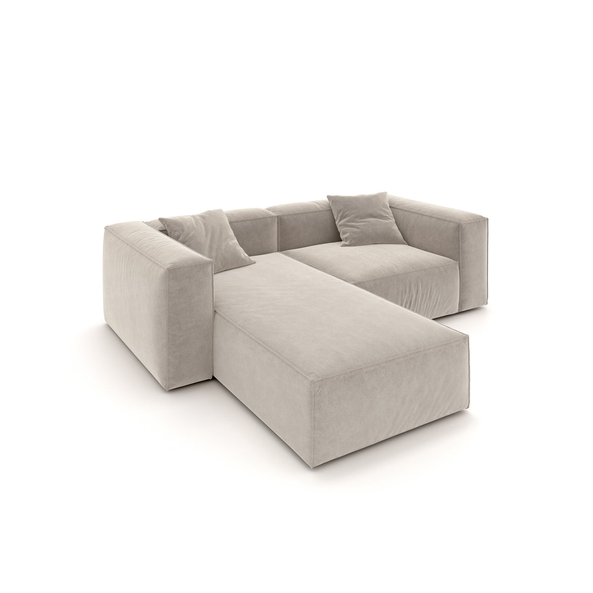 Eleanor Modular Velvet Sofa | Alabaster