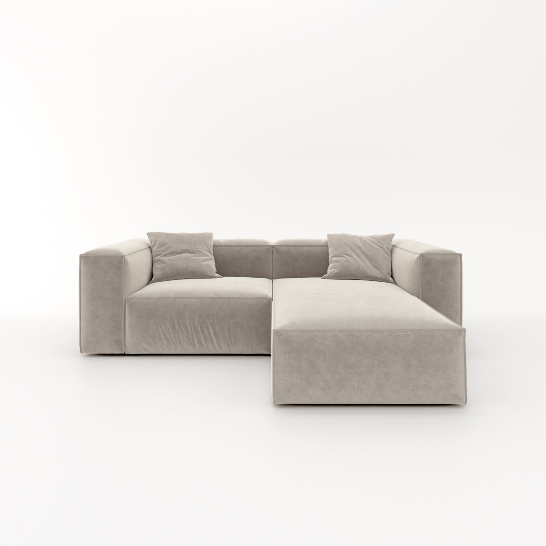 Eleanor Modular Velvet Sofa | Alabaster