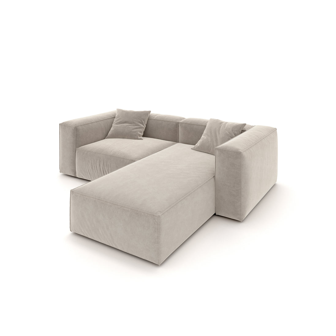 Eleanor Modular Velvet Sofa | Alabaster