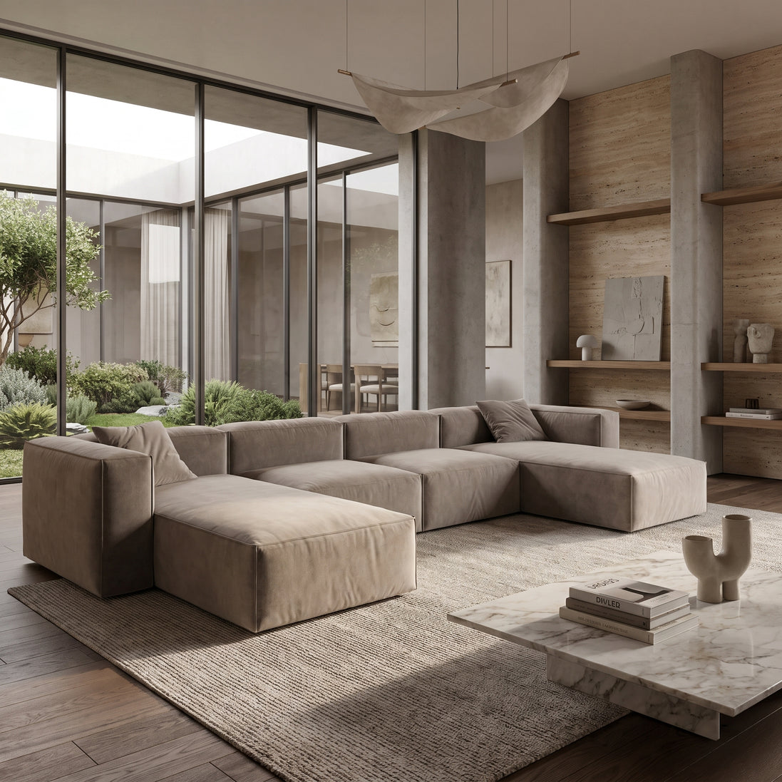 Eleanor Modular Velvet Sofa | Champagne