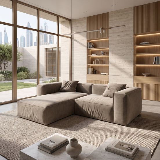 Eleanor Modular Velvet Sofa | Champagne