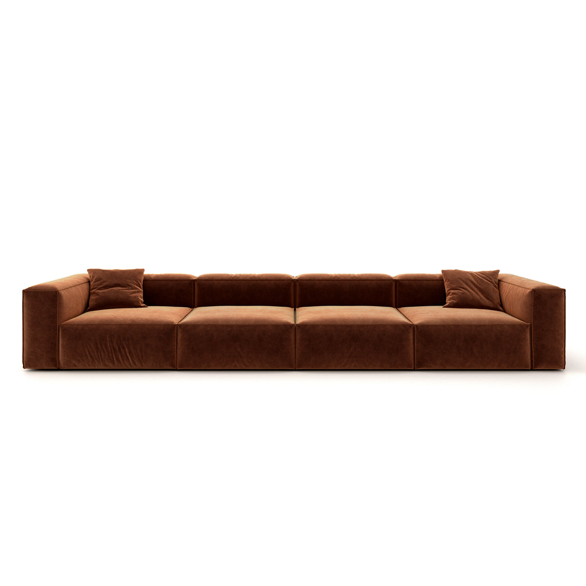 Eleanor Modular Velvet Sofa | Copper