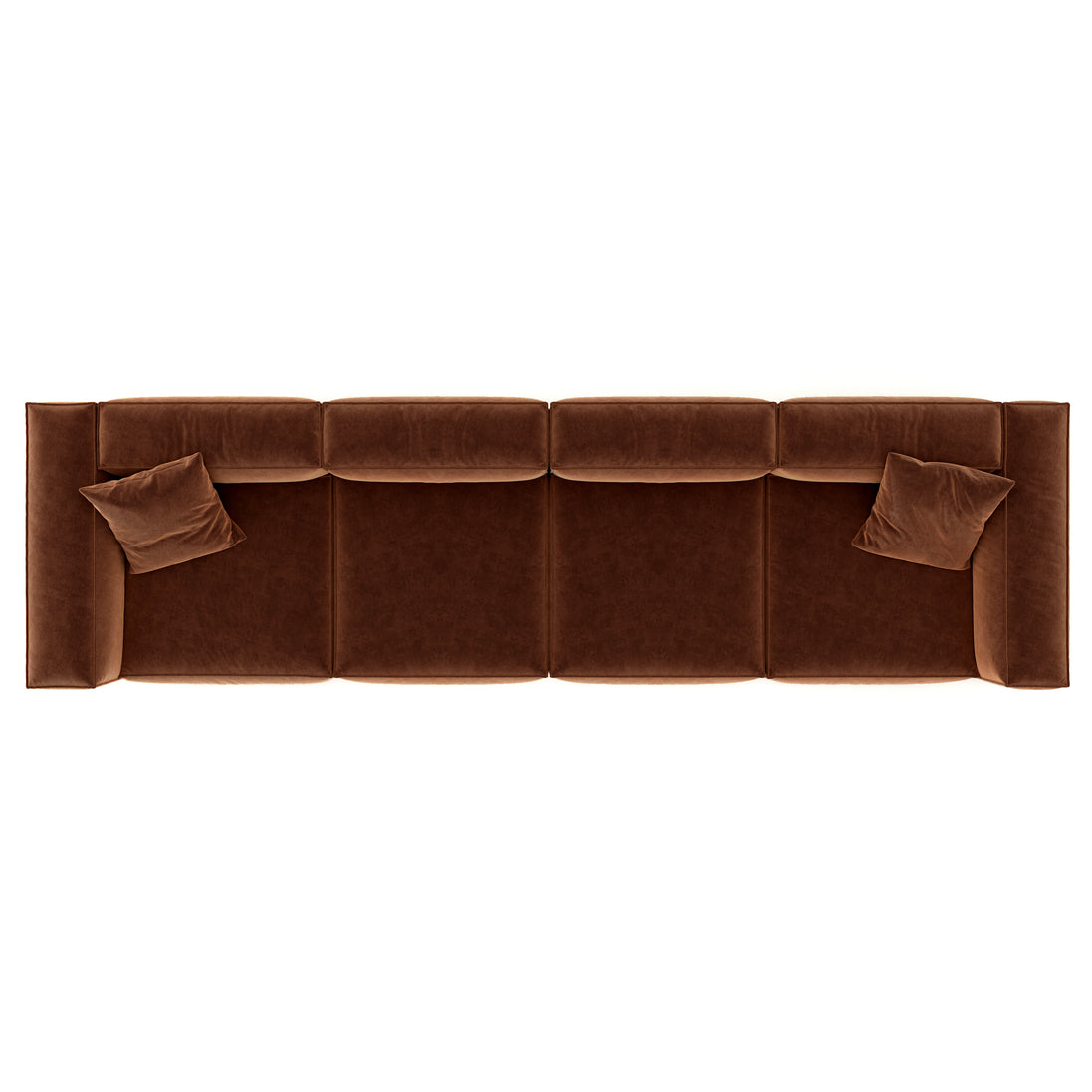 Eleanor Modular Velvet Sofa | Copper