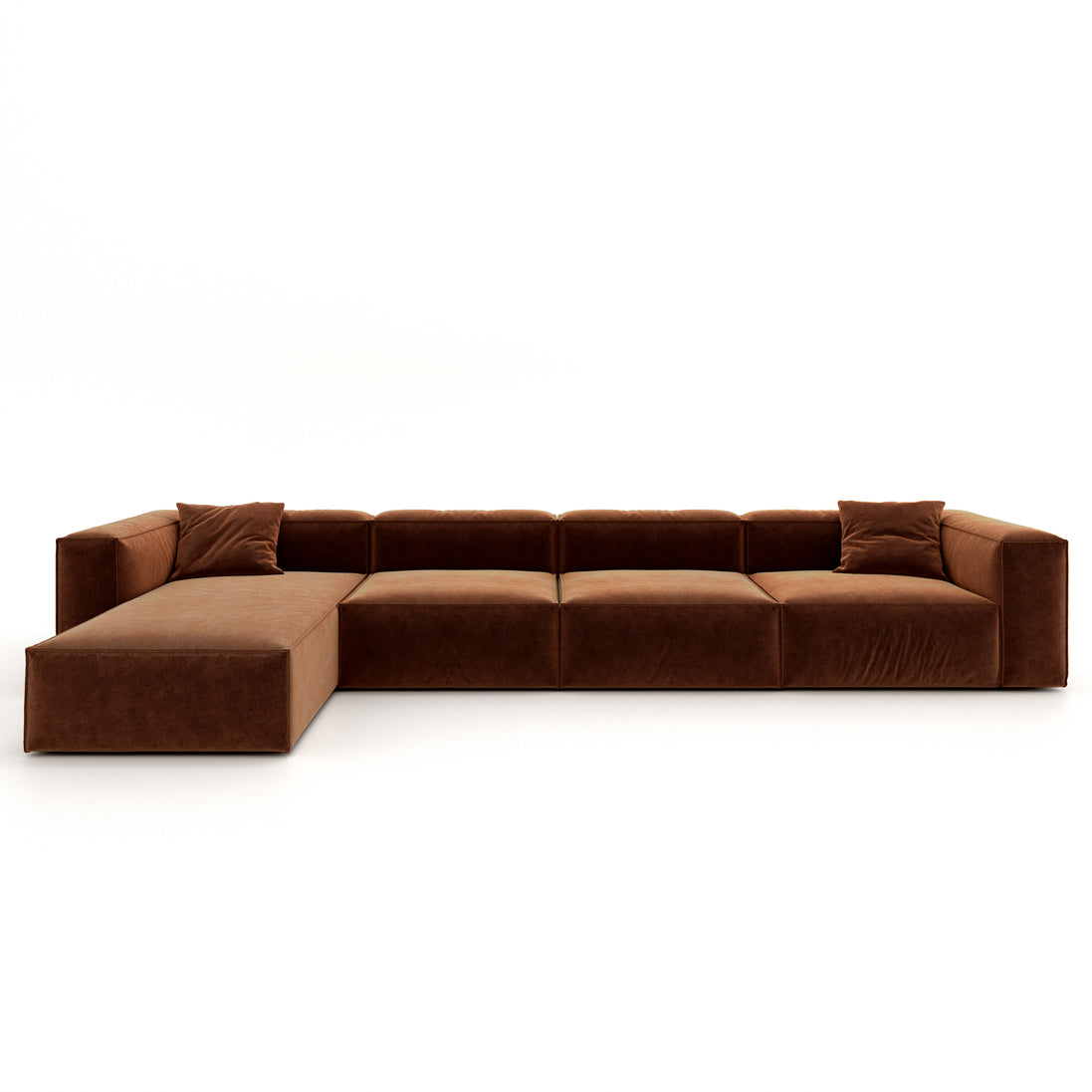 Eleanor Modular Velvet Sofa | Copper