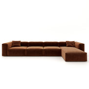 Eleanor Modular Velvet Sofa | Copper