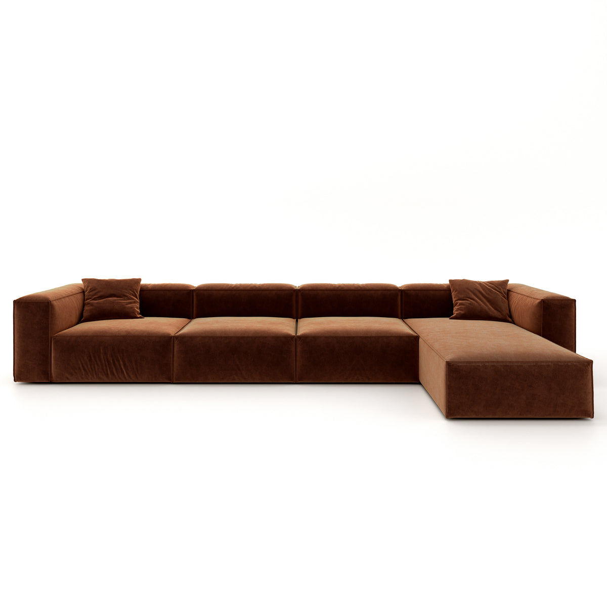 Eleanor Modular Velvet Sofa | Copper