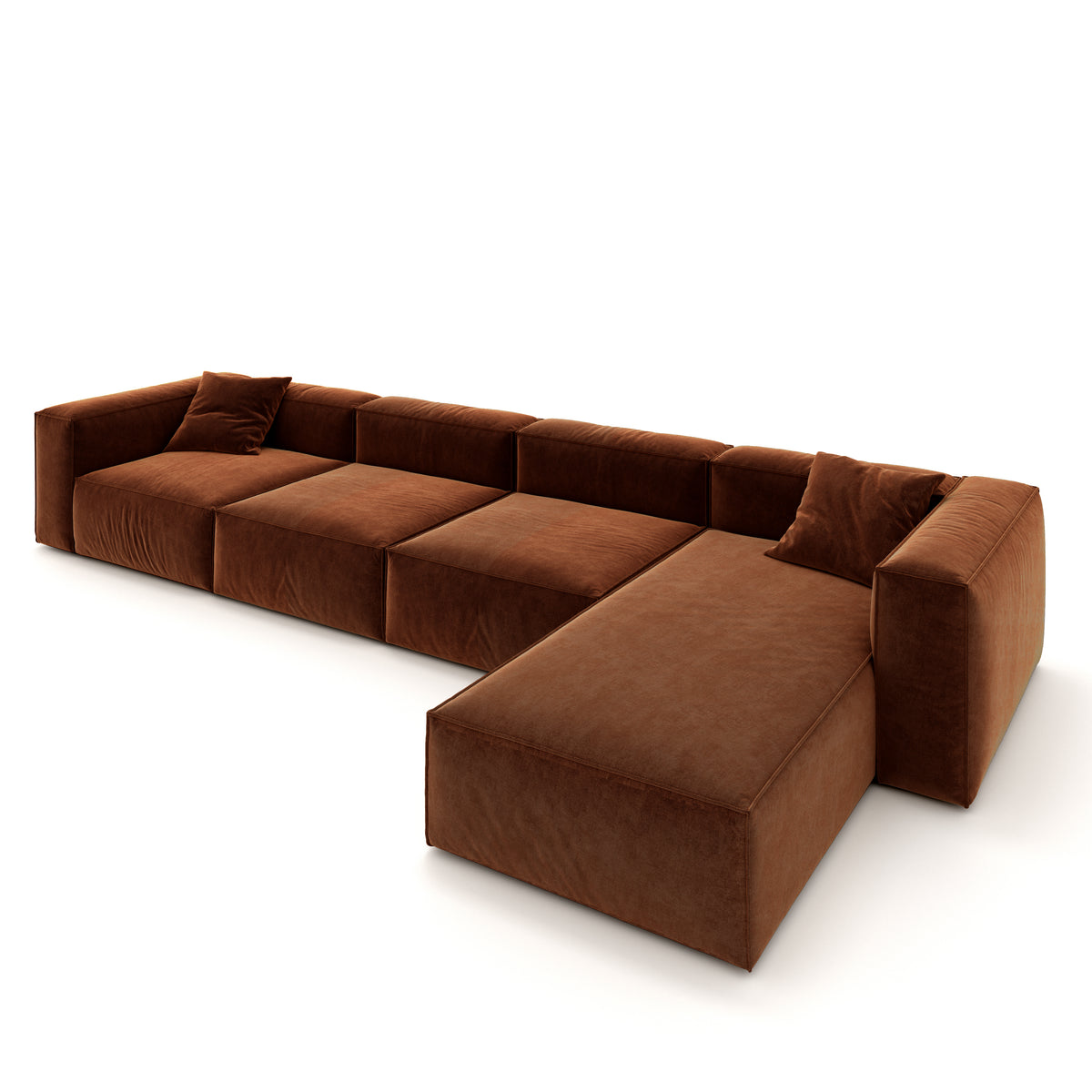Eleanor Modular Velvet Sofa | Copper