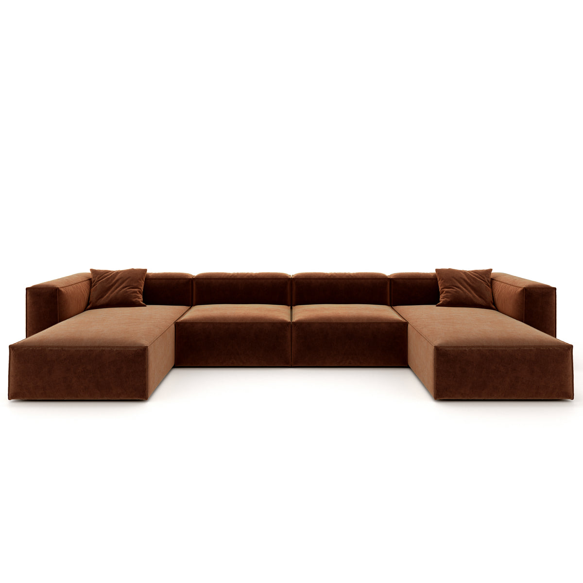 Eleanor Modular Velvet Sofa | Copper