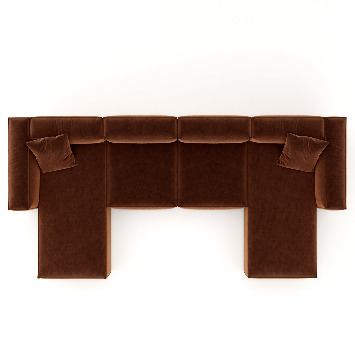 Eleanor Modular Velvet Sofa | Copper