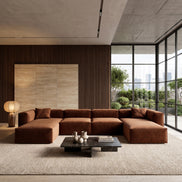 Eleanor Modular Velvet Sofa | Copper