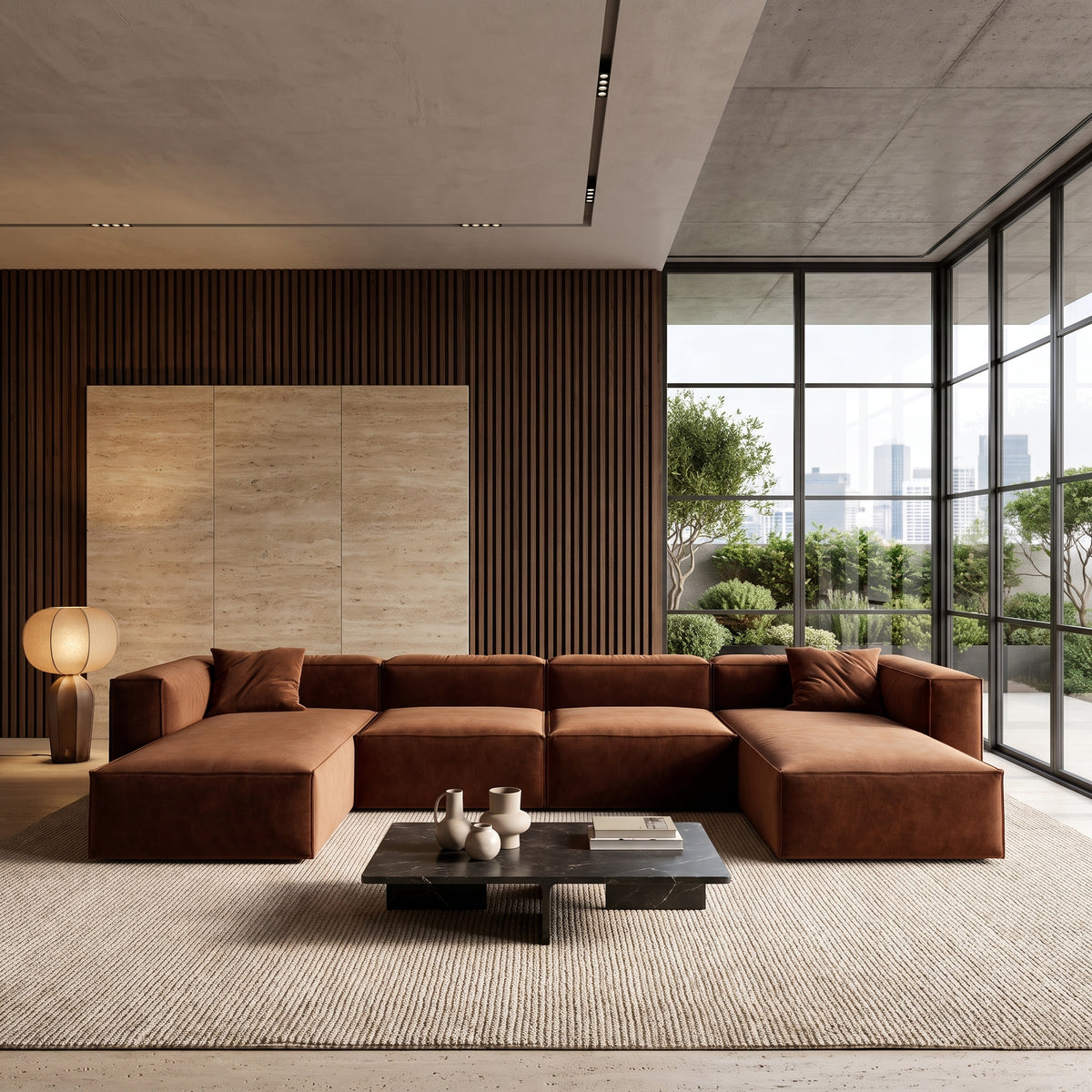 Eleanor Modular Velvet Sofa | Copper