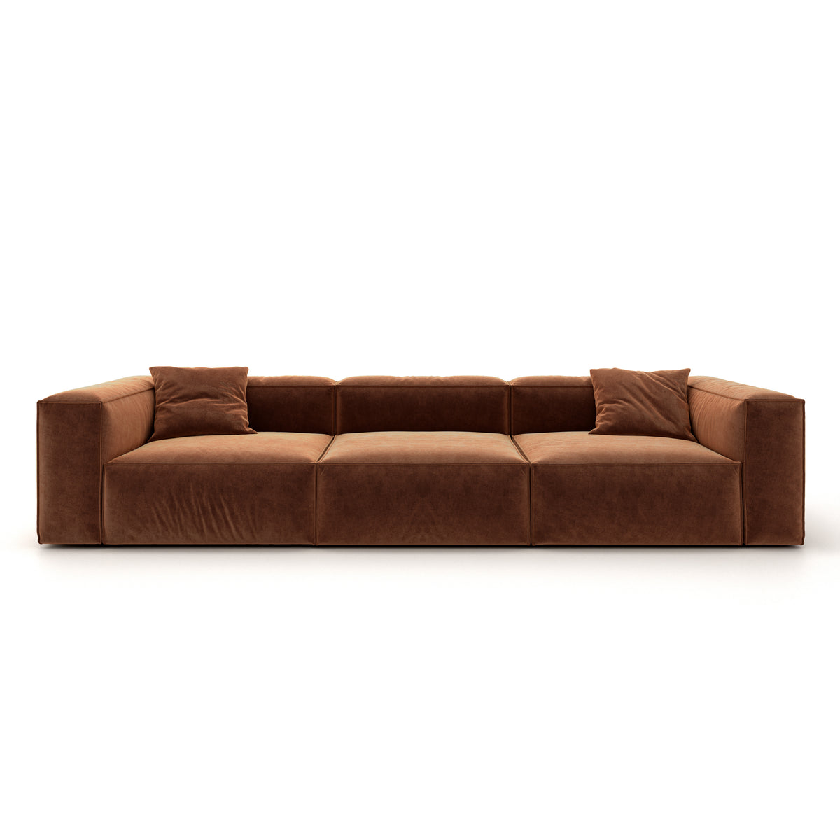 Eleanor Modular Velvet Sofa | Copper
