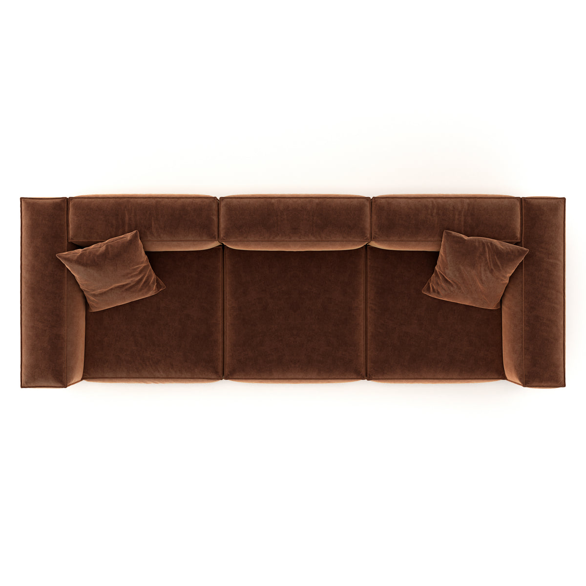 Eleanor Modular Velvet Sofa | Copper
