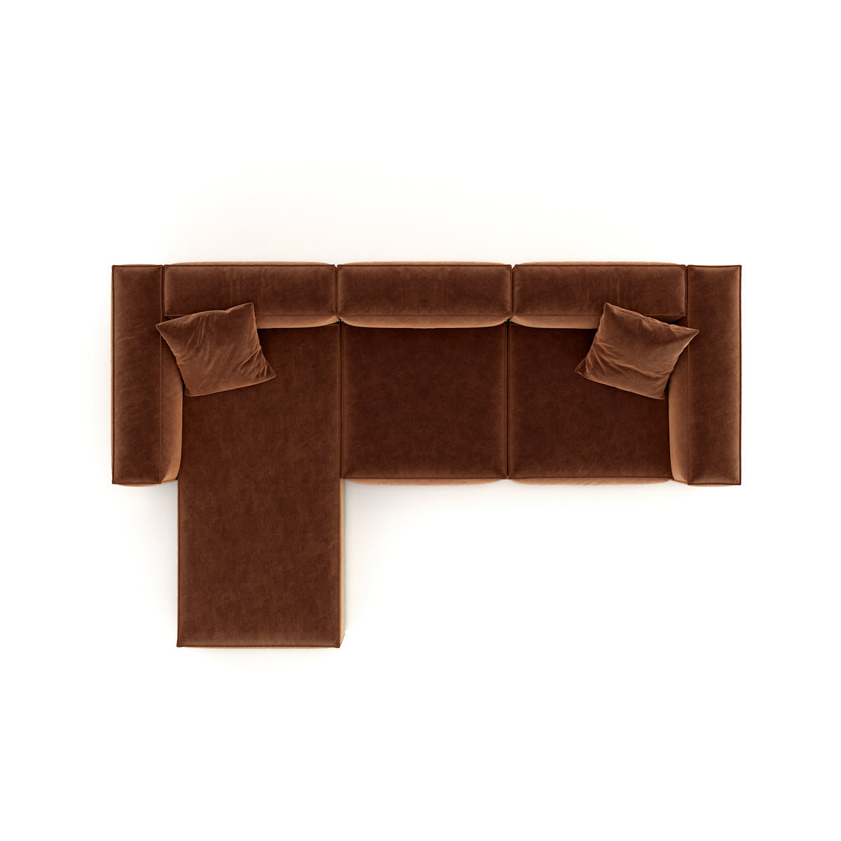 Eleanor Modular Velvet Sofa | Copper