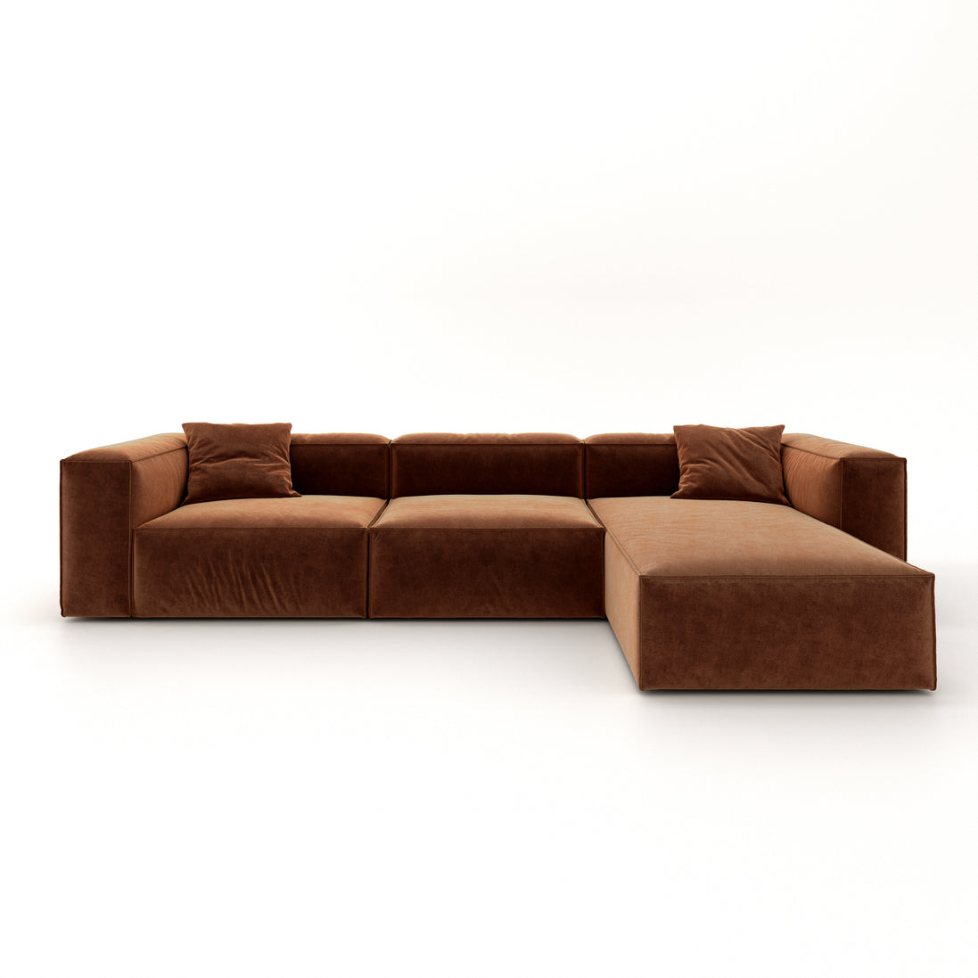 Eleanor Modular Velvet Sofa | Copper