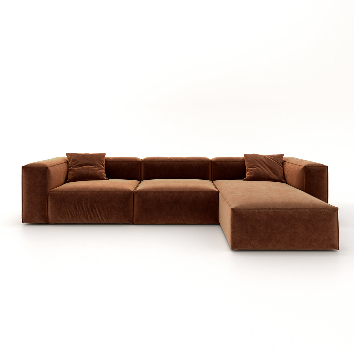 Eleanor Modular Velvet Sofa | Copper
