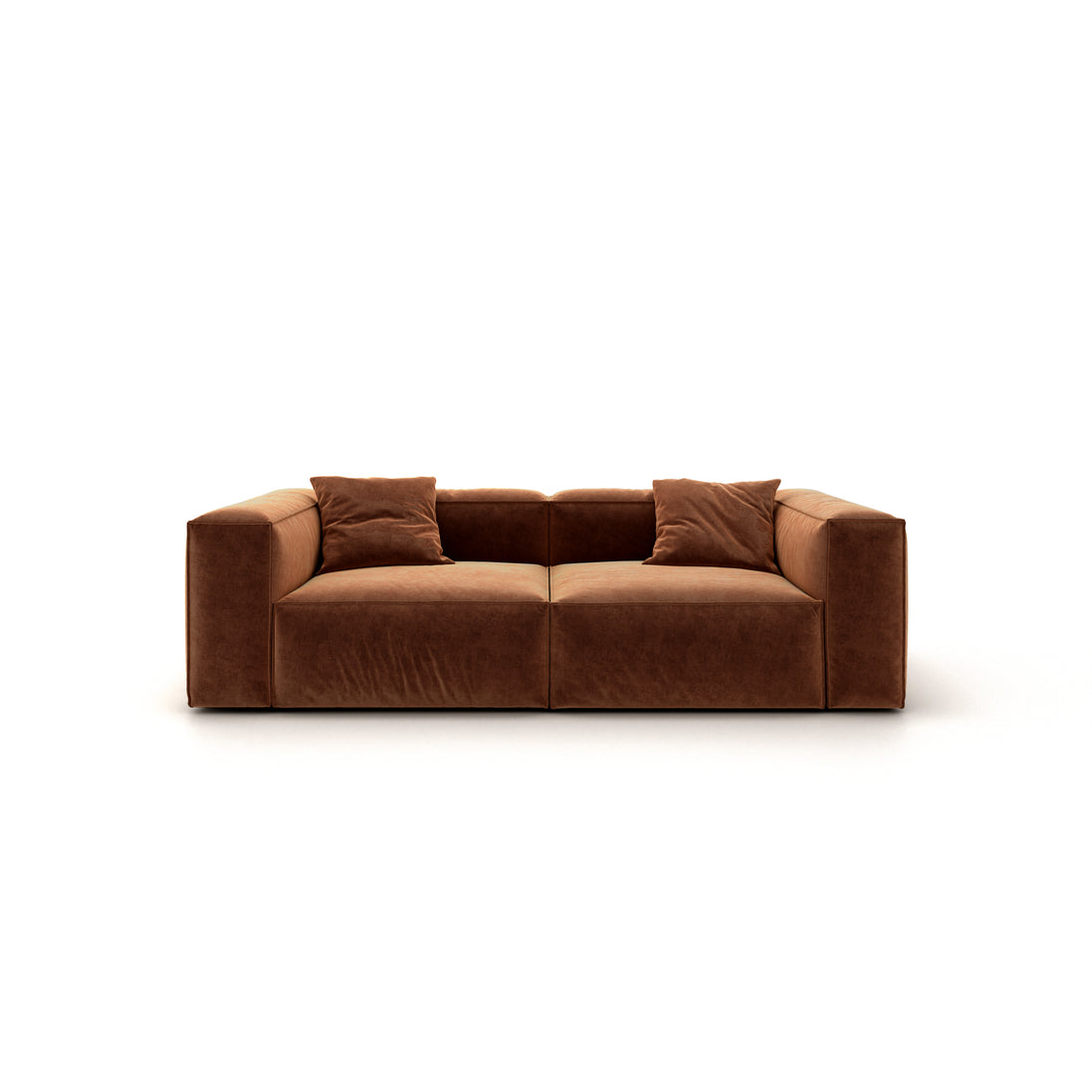 Eleanor Modular Velvet Sofa | Copper