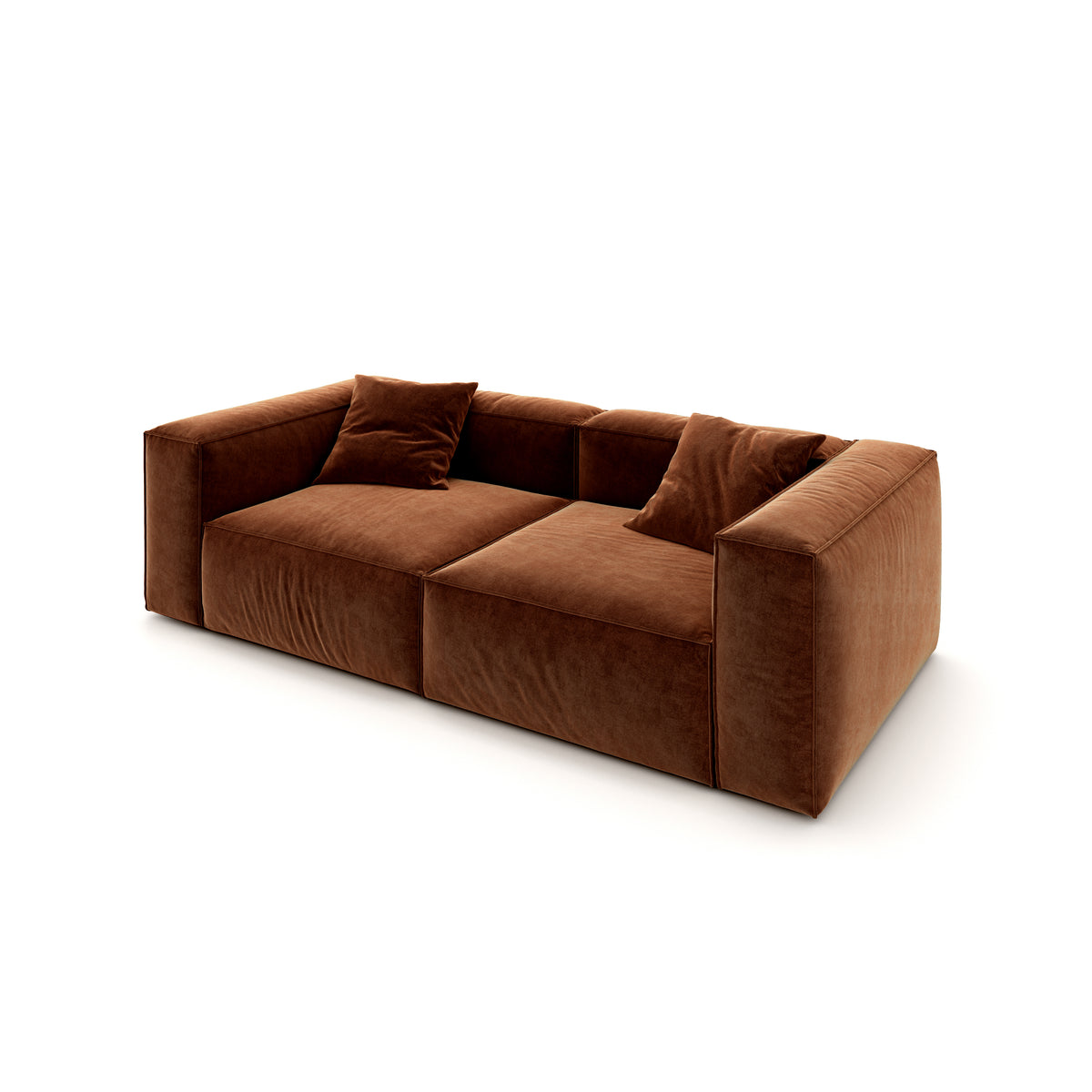 Eleanor Modular Velvet Sofa | Copper