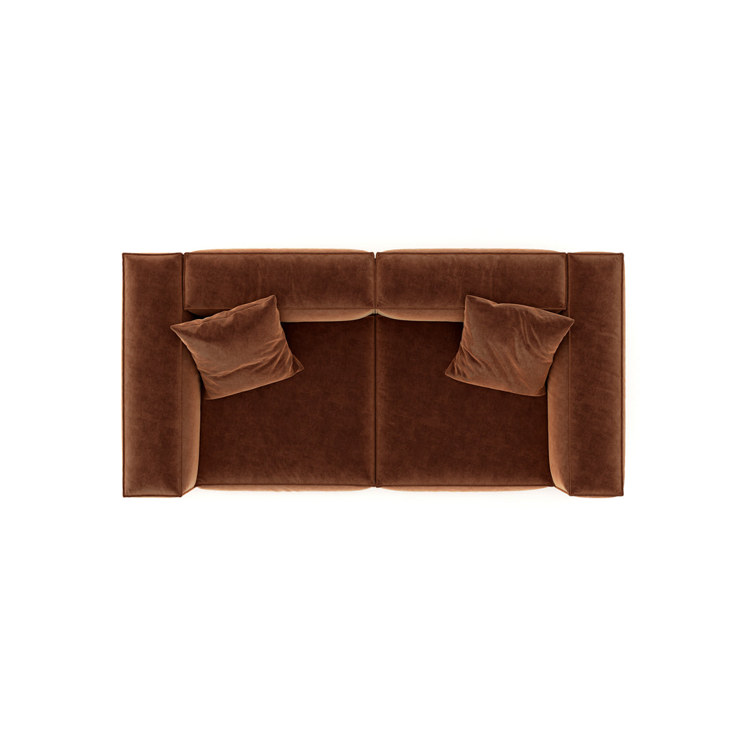 Eleanor Modular Velvet Sofa | Copper