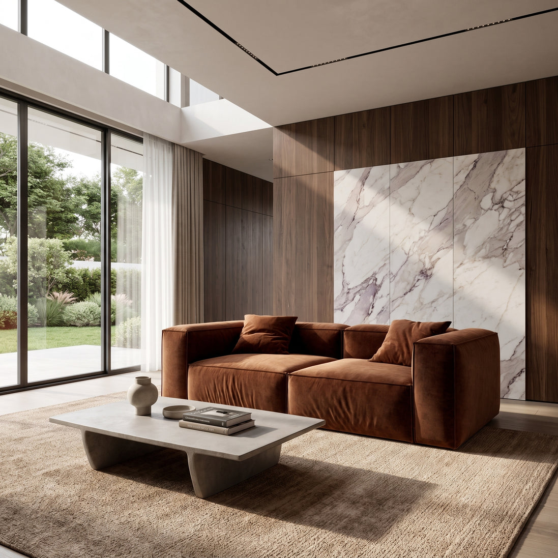 Eleanor Modular Velvet Sofa | Copper