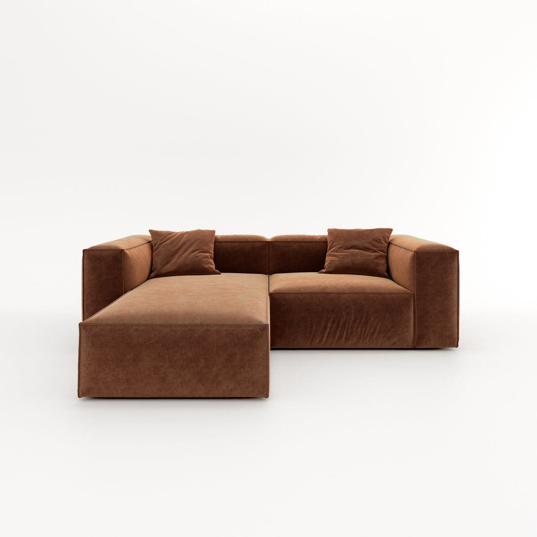 Eleanor Modular Velvet Sofa | Copper