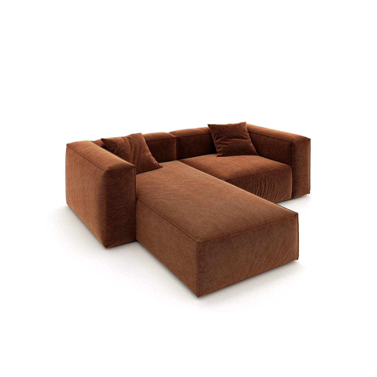 Eleanor Modular Velvet Sofa | Copper